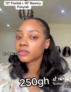 12" Frontal + 18" Bouncy Ponytail