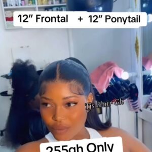 12" Frontal + 12" Ponytail