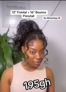 12" Frontal + 16" Bounce  Ponytail